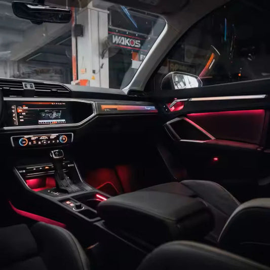 2019-2023 Audi Q3 Interior Ambient Lighting 256 Color Trim Decoration Accessories, OEM Factory Look Interior Car Ambient Lights