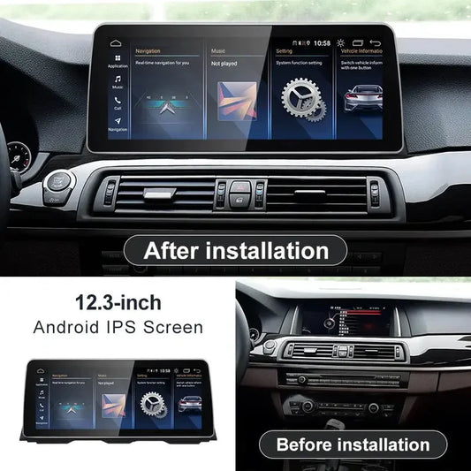 2010–2017 BMW 5 Series 12.3" Digital Cockpit Android Car Multimedia IPS Touchscreen, OEM Style