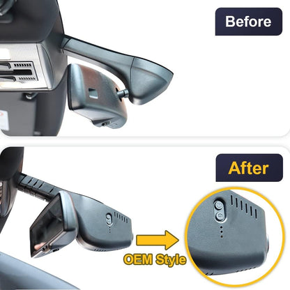 Integrated OEM Look Dash Cam Compatible with Volkswagen Atlas 2018-2026 (Model A/Slim-Tail)