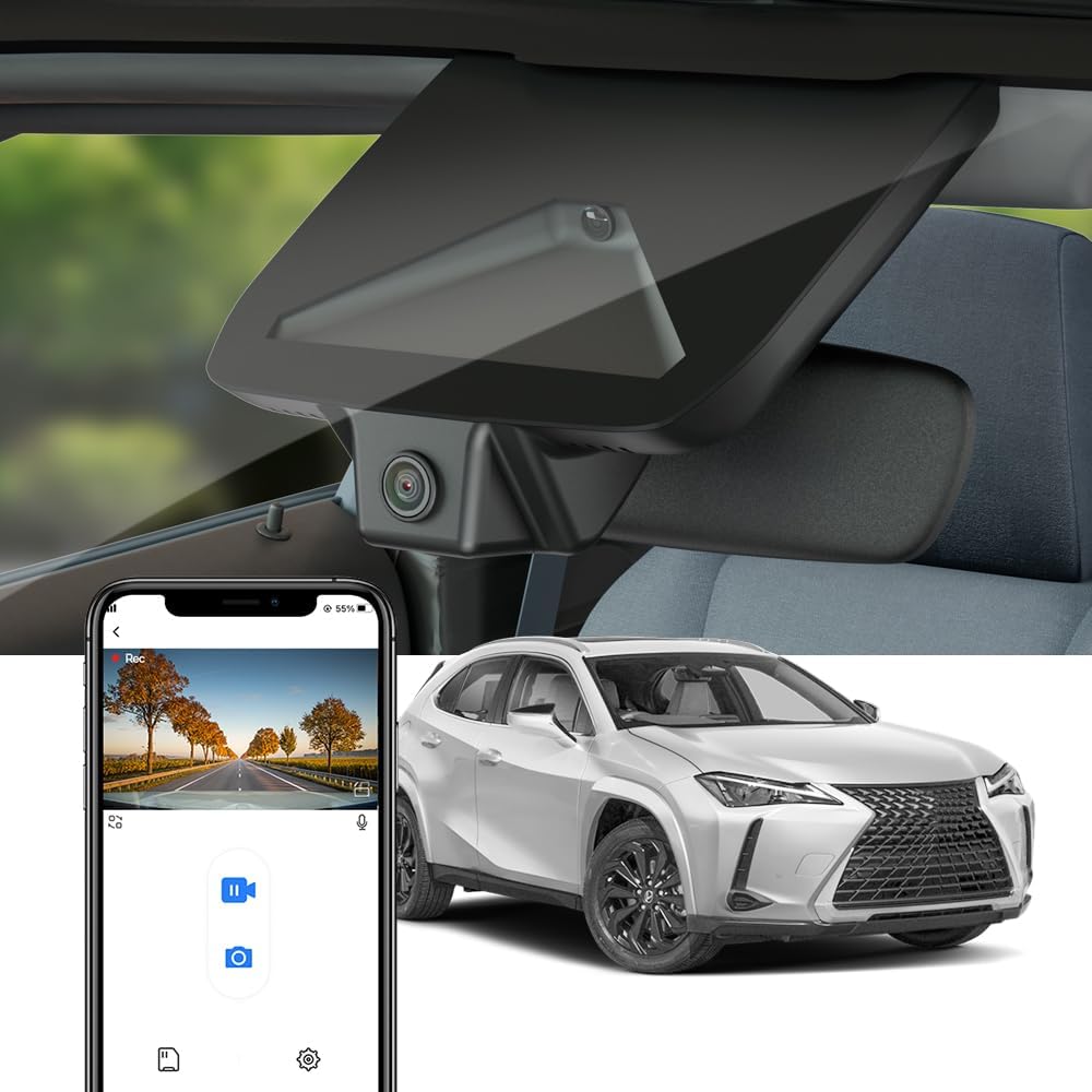 Integrated OEM Look Dash Cam Compatible with Lexus UX (2025-2026) - Front 4K + Rear 1080P