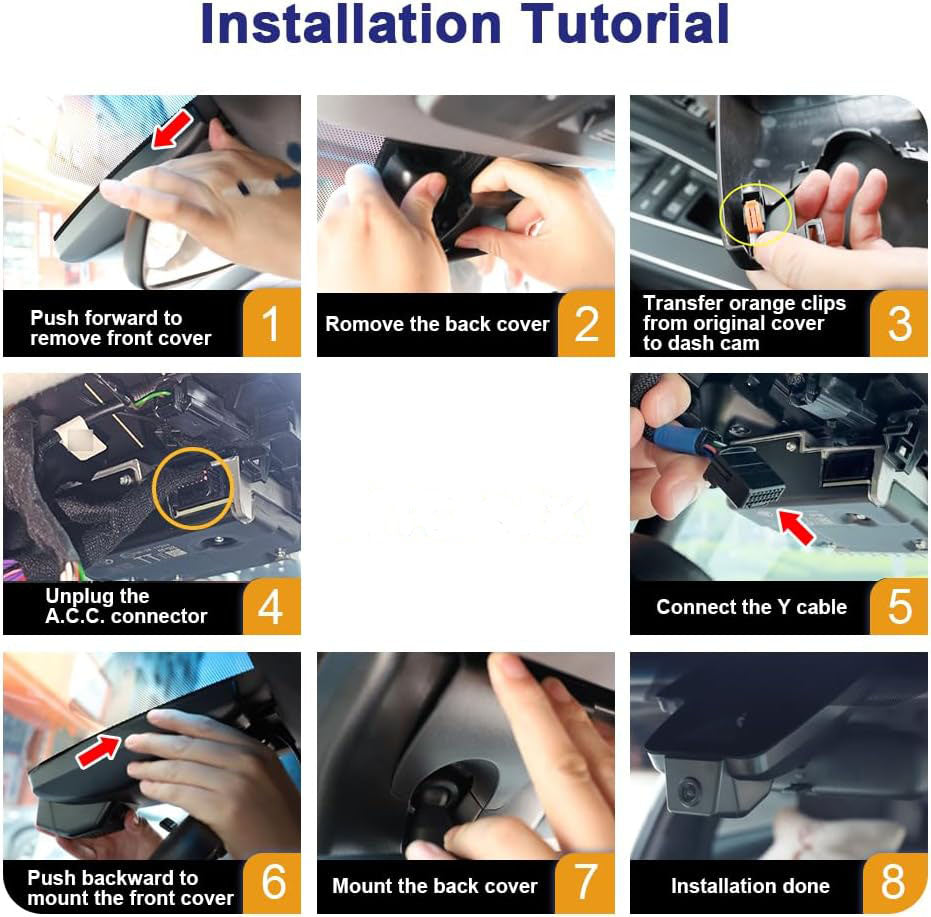 Integrated OEM Look Dash Cam Compatible with Lexus UX (2025-2026) - Front 4K + Rear 1080P