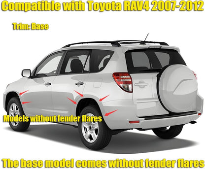 Toyota RAV4 Mud Flaps, Car Mudguard Fender Splash Guards for Toyota RAV4 2007-2012 Base Without Fender Flares