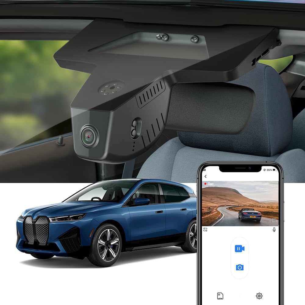 Integrated OEM Look Dash Cam Compatible with BMW iX (2022-2026) - Front 4K + Rear 1080P