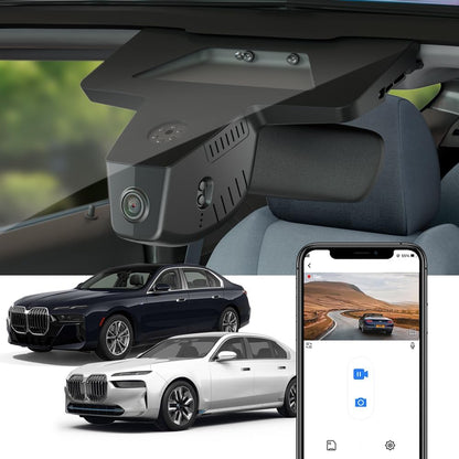BMW 7 Series & i7 Dash Cam (2023-2026), OEM Factory Look, UHD 2160P Video, WiFi & APP, Easy to Install