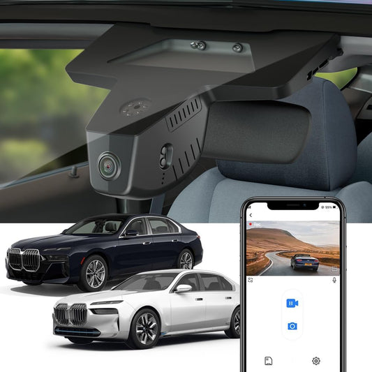 BMW 7 Series & i7 Dash Cam (2023-2026), OEM Factory Look, UHD 2160P Video, WiFi & APP, Easy to Install