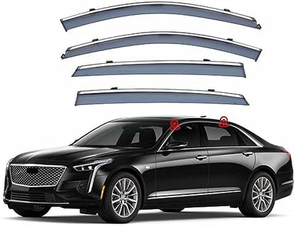 Rain Guards for Cadillac CT6 2016-2022 Car Accessories Rain Guards Side Window, Deflector Vent Window Visors|B0CD844YTW