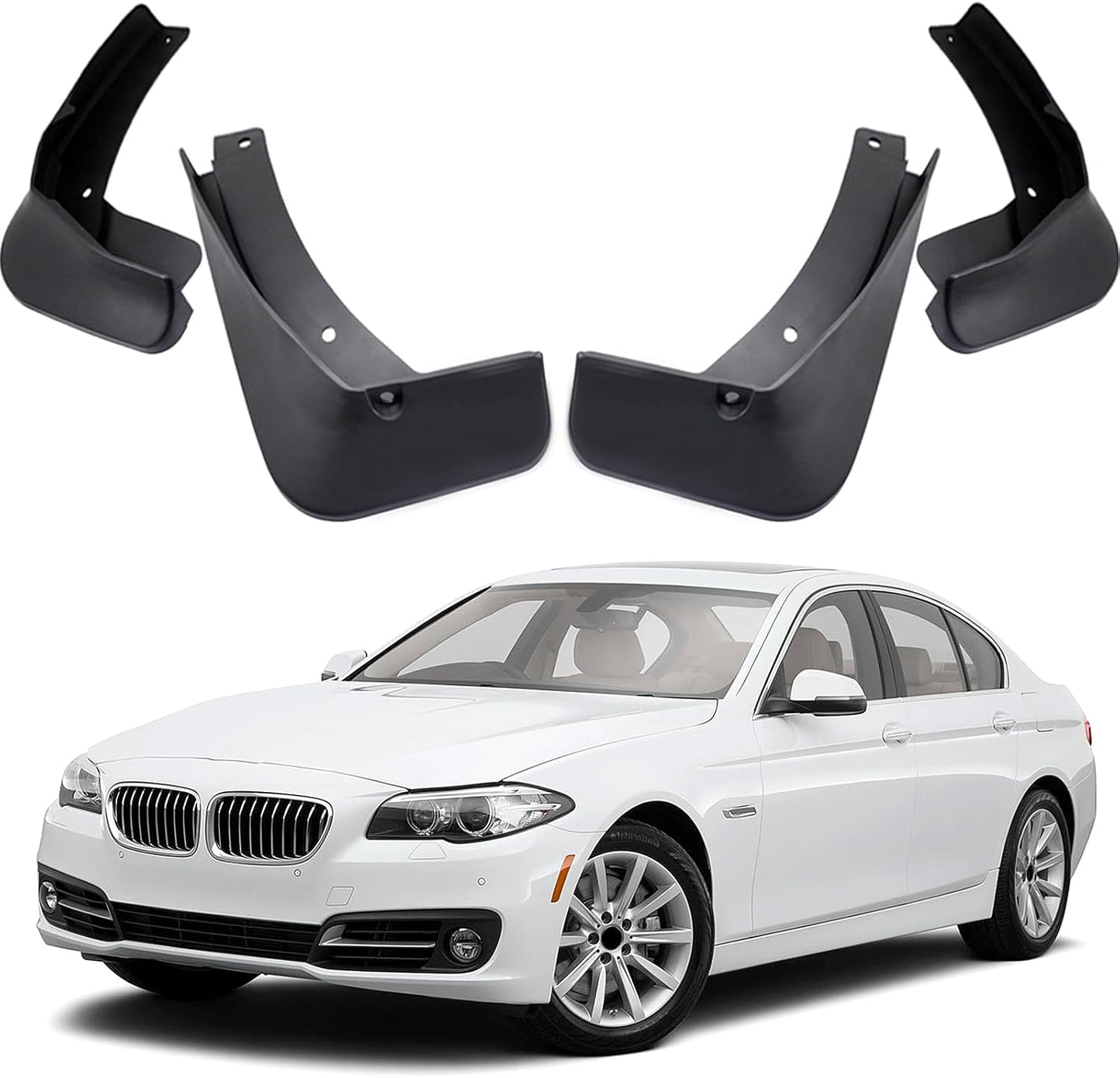 OEM Style Mud Flaps Compatible with BMW 5-Series Sedan (2011-2016) - OEM Style