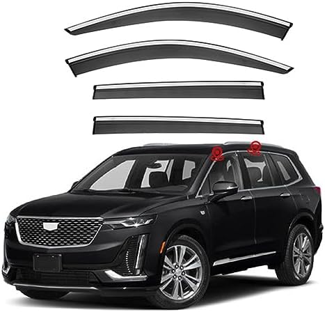 Rain Guards for Cadillac XT6 2019 Car Accessories Rain Guards Side Window, Deflector Vent Window Visors|B0CDFXB4WF
