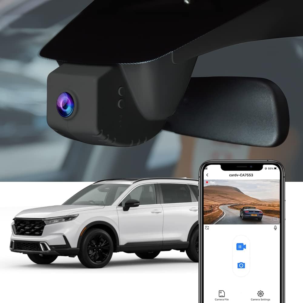 Honda CR-V Dash Cam (2023-2026), OEM Factory Look Front 4K+Rear 1080P Dash Cam, 128G