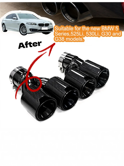 BMW 5 Series Carbon Fiber Quad Exhaust Tips