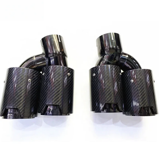 BMW 5 Series Carbon Fiber Quad Exhaust Tips