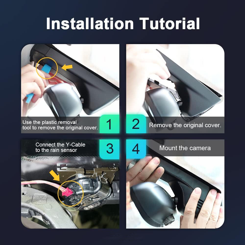BMW E Chassis Dash Cam, Factory Fit OEM Look, UHD 2160P Video, WiFi & APP Connect, Loop Recording