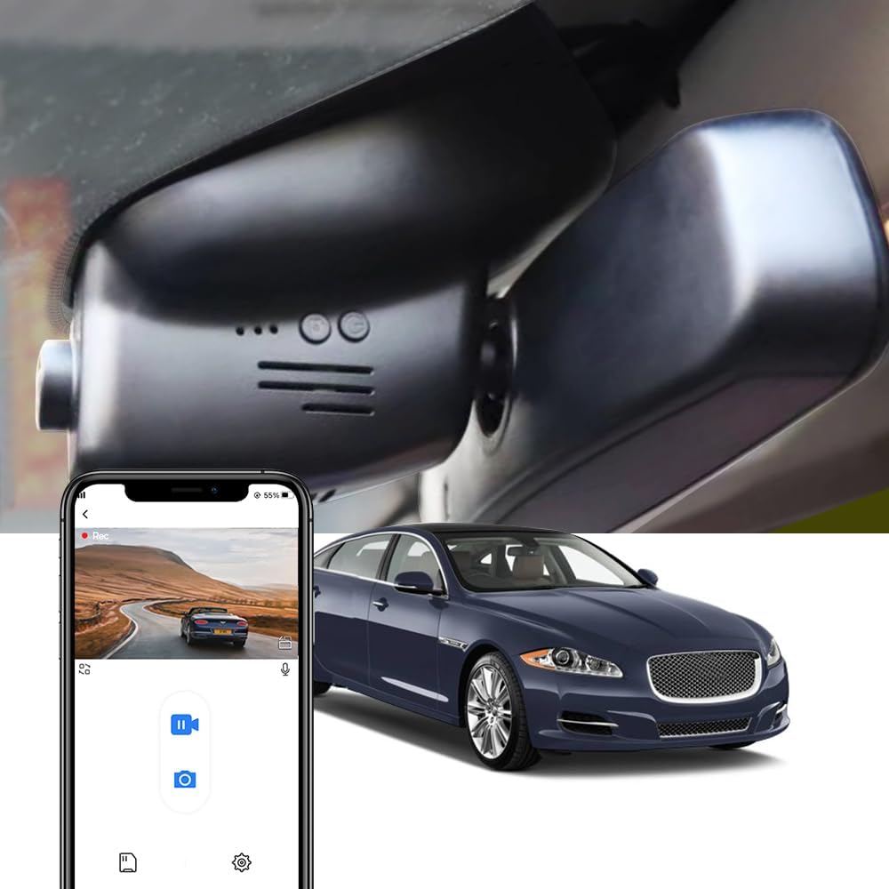 Jaguar XJ XJL Dash Cam (2011-2015), Factory Fit OEM Look, 2160P UHD Video, Loop Recording