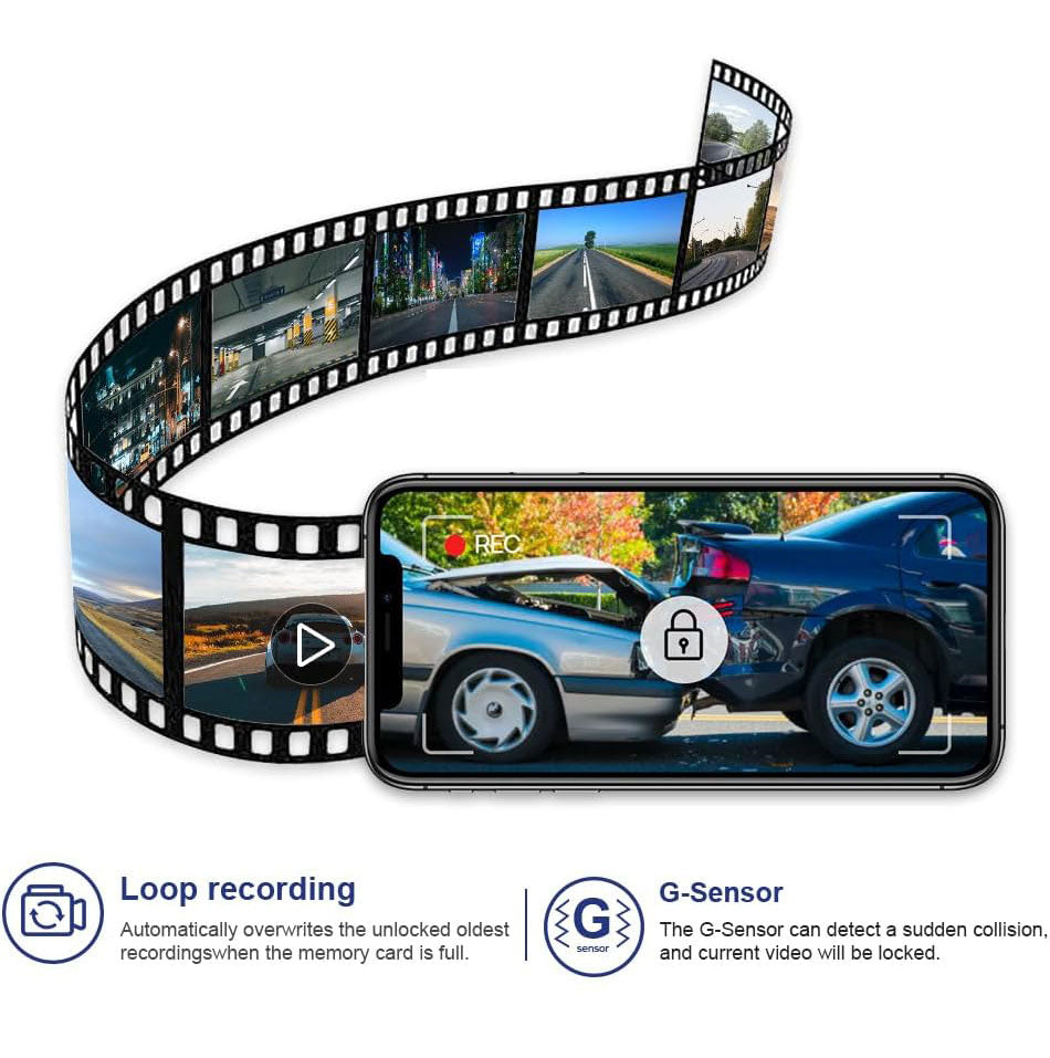 4K Dash Cam for Land Rover Range Rover 2018-2022, Built-in WiFi & APP, Loop Recording G-Sensor, Plug & Play, 64GB Card