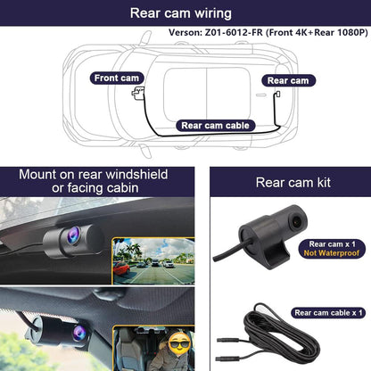 4K Dash Cam for Land Rover Range Rover 2010-2017,  OEM Style 2160P UHD Dash Cam with 64GB Card