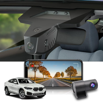 BMW X6 Dash Cam (2015-2019), Custom Fit OEM Look, UHD 2160P Video, Built-in WiFi & APP, G-Sensor