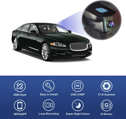 Jaguar XJ Dash Cam (2011-2015), Factory OEM Look, 2160P UHD Video, Loop Recording