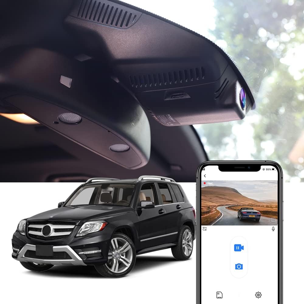 Factory Look Dash Cam Compatible with Mercedes-Benz GLK-Class (2010-2015) - Front 4K + Rear 1080P