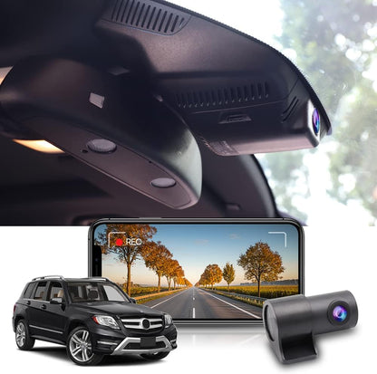 Factory Look Dash Cam Compatible with Mercedes-Benz GLK-Class (2010-2015) - Front 4K + Rear 1080P