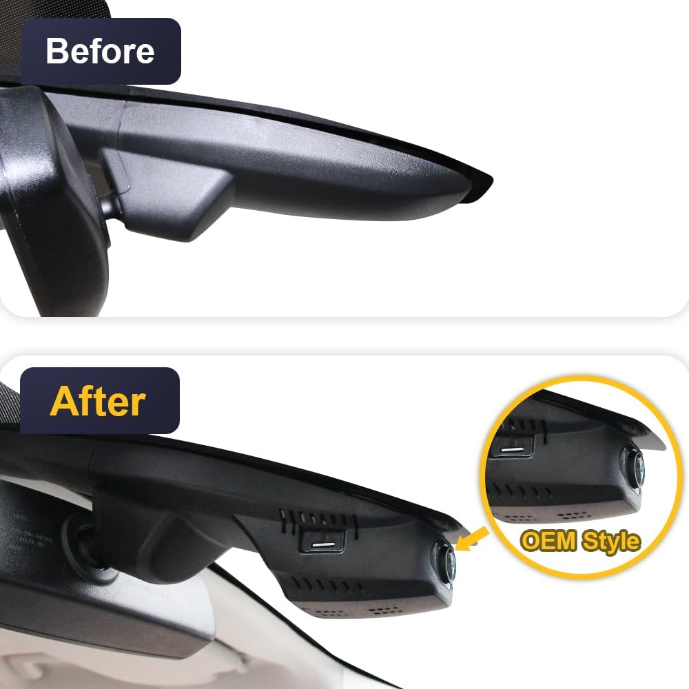 Ford Escape 4K Dash Cam (2013-2019), OEM Style, 2160P UHD Video, Built-in WiFi & APP