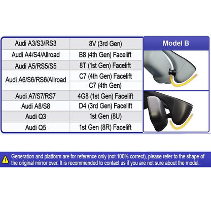 Audi Dash Cam (Model B), Custom Fit OEM Look, UHD 2160P Video, Built-in WiFi & APP, Loop Recording