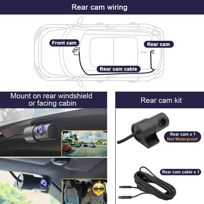 OEM Look Dash Cam for GMC Terrain 2018-2024 (With Vents) - Front 4K + Rear 1080P