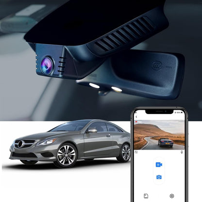 Integrated OEM Look Dash Cam Compatible with Mercedes-Benz E-Class (2010-2016) - Front 4K + Rear 1080P
