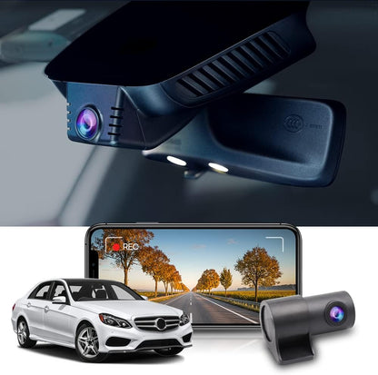 Integrated OEM Look Dash Cam Compatible with Mercedes-Benz E-Class (2010-2016) - Front 4K + Rear 1080P