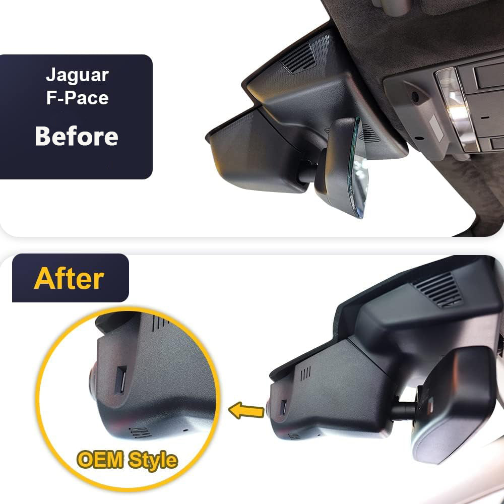 Factory Look Dash Cam Compatible with Jaguar F-PACE (2017-2021) - Front 4K + Rear 1080P