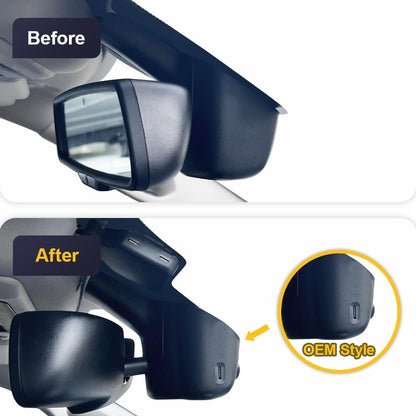 Dodge RAM Dash Cam (2013-2018), OEM Look, UHD 2160P Video, Built-in WiFi & APP, G-Sensor