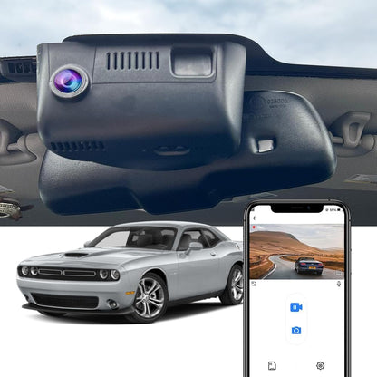 Dodge Challenger Dash Cam (2015-2023), OEM Factory Look, UHD 2160P Video, Built-in WiFi & APP, G-Sensor