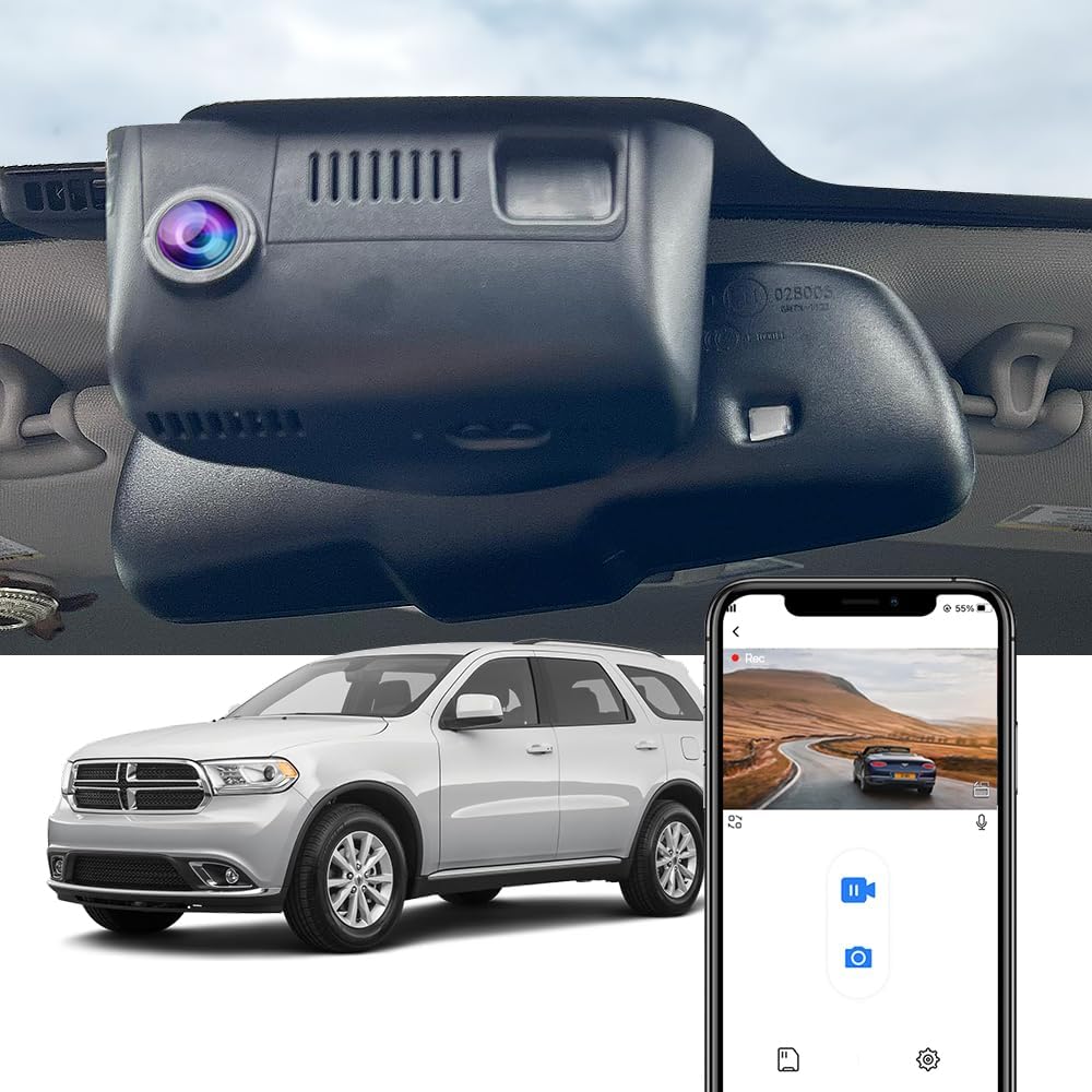 Dodge Durango Dash Cam (2014-2020), OEM Factory Look, UHD 2160P Video, Easy to Install