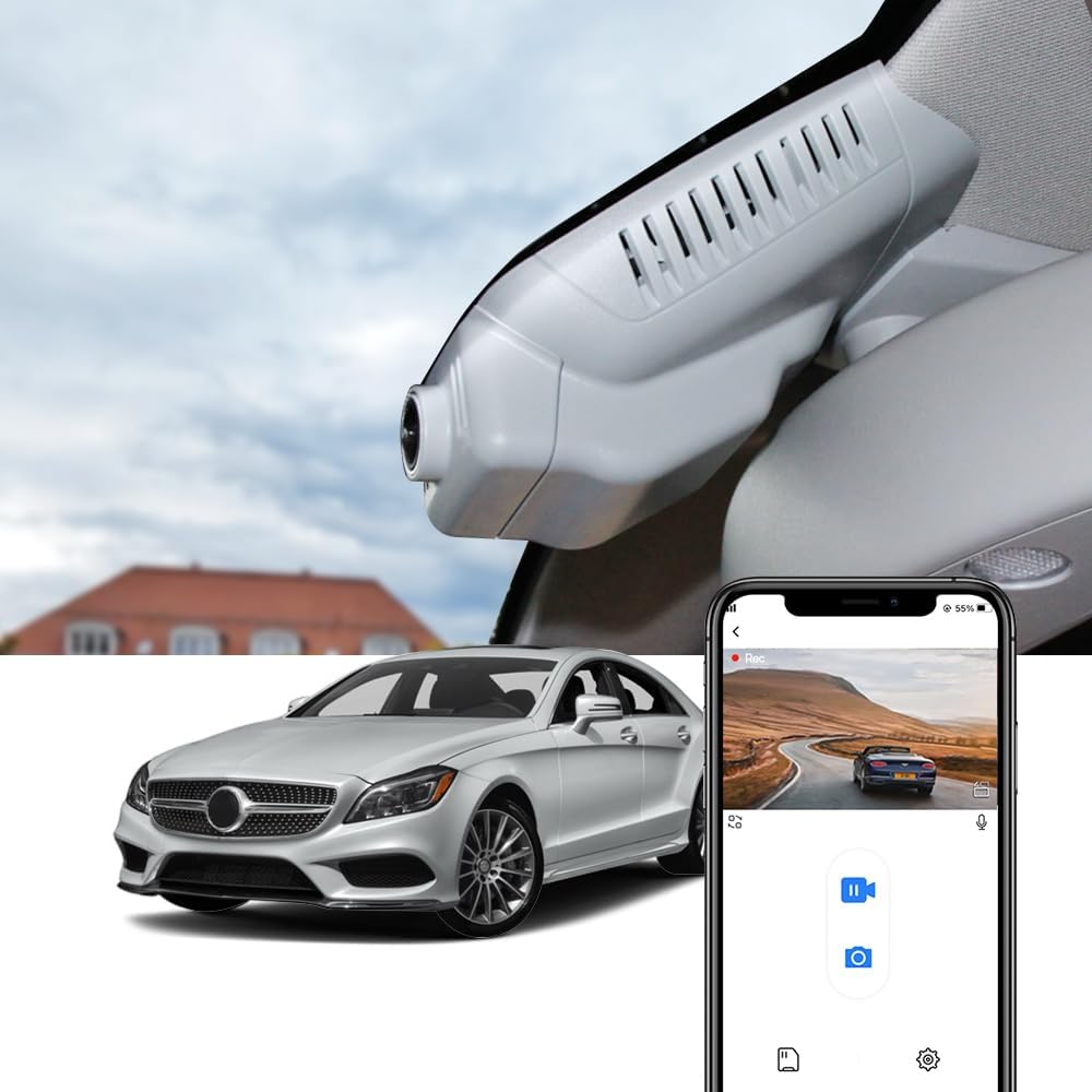 Factory Look Dash Cam Compatible with Mercedes-Benz CLS-Class (2012-2018) - Front 4K + Rear 1080P