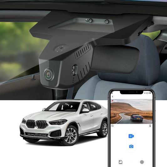 BMW X6 Dash Cam (2015-2019), Factory Fit OEM Look, UHD 2160P Video, Built-in WiFi & APP, G-Sensor