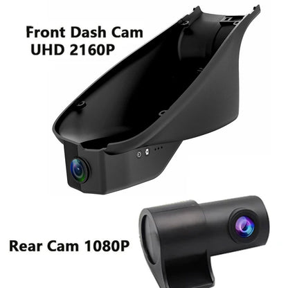 Integrated OEM Look Dash Cam Compatible with Jeep Compass (2018-2025) - Front 4K + Rear 1080P