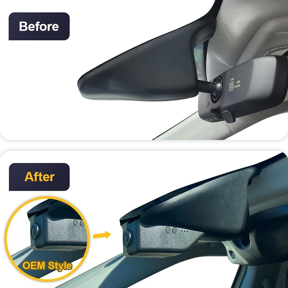 Integrated OEM Look Dash Cam Compatible with Jeep Compass (2018-2025) - Front 4K + Rear 1080P