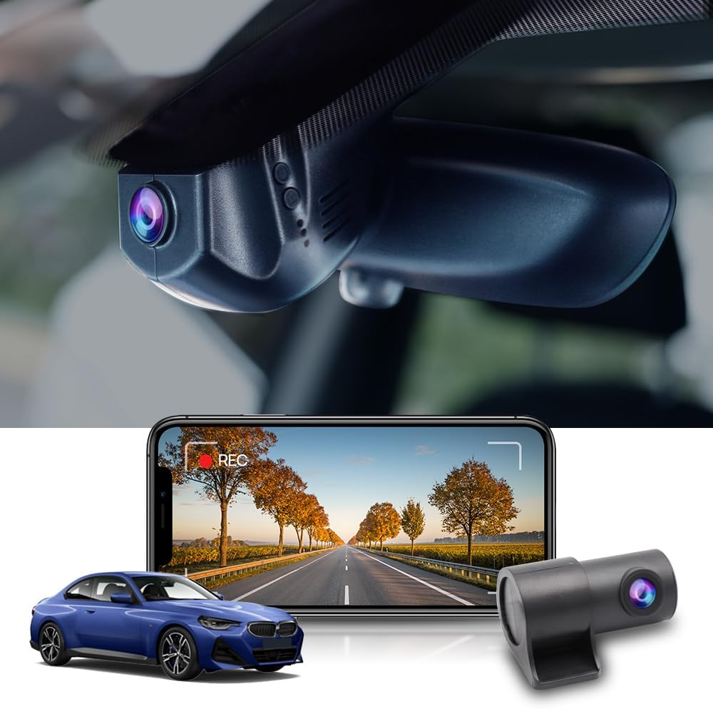 BMW 2 Series Dash Cam (2014-2021), Factory Fit OEM Style, UHD 2160P Video, Built-in WiFi & APP, G-Sensor