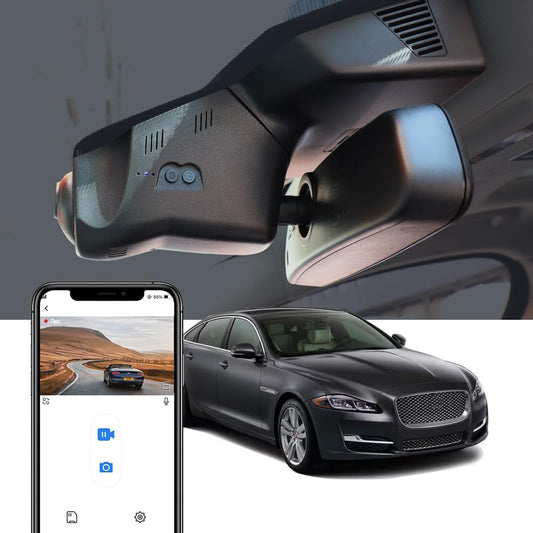 Integrated OEM Look Dash Cam Compatible with Jaguar XJ (2016-2019) - Front 4K + Rear 1080P