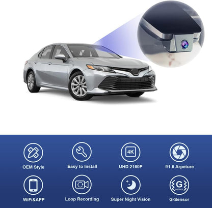 OEM Factory Look Dash Cam for Toyota Camry (2018-2020) - Front 4K + Rear 1080P