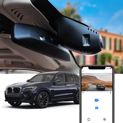 BMW X3/X3 M Dash Cam (2018-2024), Factory OEM Style, UHD 2160P Video, Built-in WiFi & APP, 64GB/128GB Card
