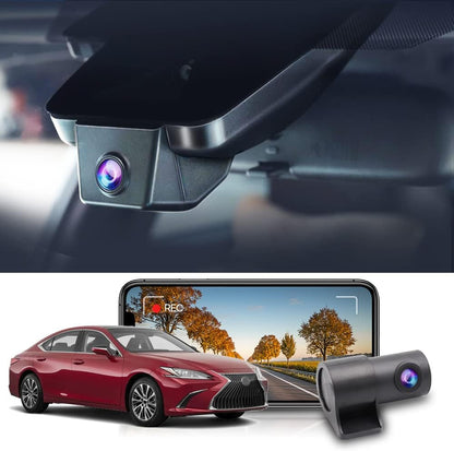 Integrated OEM Look Dash Cam Compatible with Lexus ES (2019-2025) - Front 4K + Rear 1080P