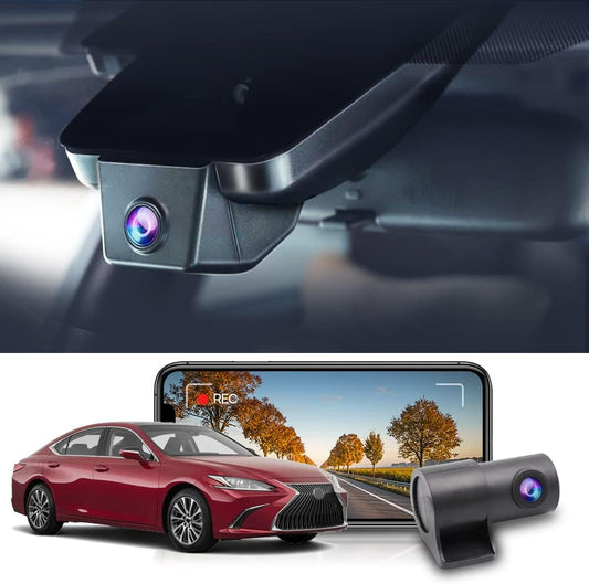 Integrated OEM Look Dash Cam Compatible with Lexus ES (2019-2025) - Front 4K + Rear 1080P