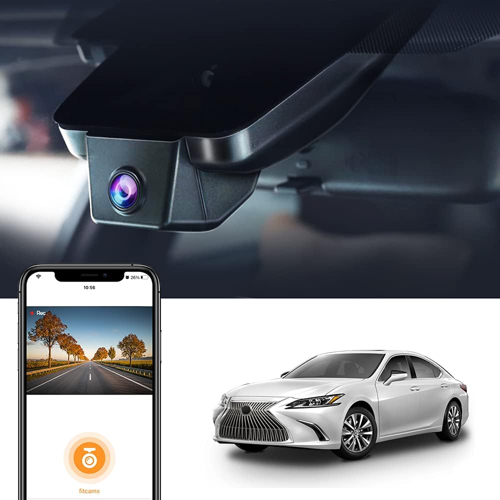 Integrated OEM Look Dash Cam Compatible with Lexus ES (2019-2025) - Front 4K + Rear 1080P