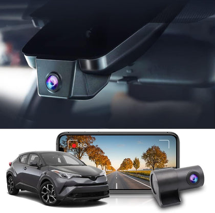 OEM Factory Look Dash Cam for Toyota C-HR (2017-2020) - Front 4K + Rear 1080P