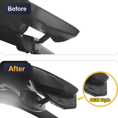 Integrated OEM Look Dash Cam Compatible with Cadillac XT4 (2019-2023) - Front 4K + Rear 1080P