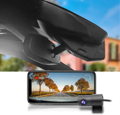 Integrated OEM Look Dash Cam Compatible with Cadillac XT4 (2019-2023) - Front 4K + Rear 1080P