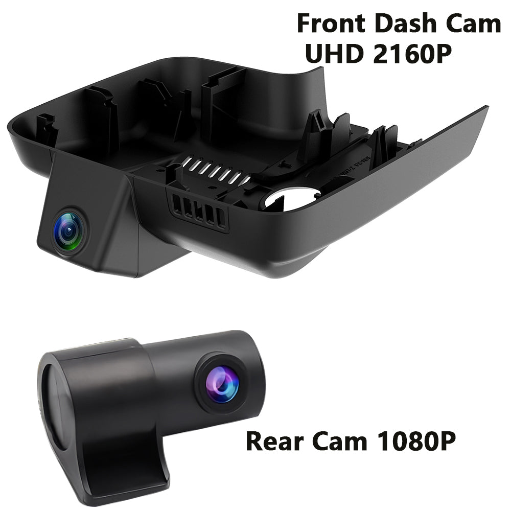 Integrated OEM Look Dash Cam Compatible with Cadillac XT4 (2019-2023) - Front 4K + Rear 1080P