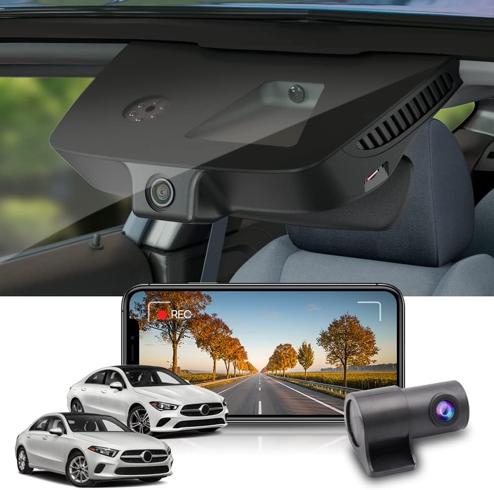 4K Dash Cam for Mercedes-Benz A Class (2019-2022) and CLA (2014-2023), Factory OEM Look, 2160P UHD Video