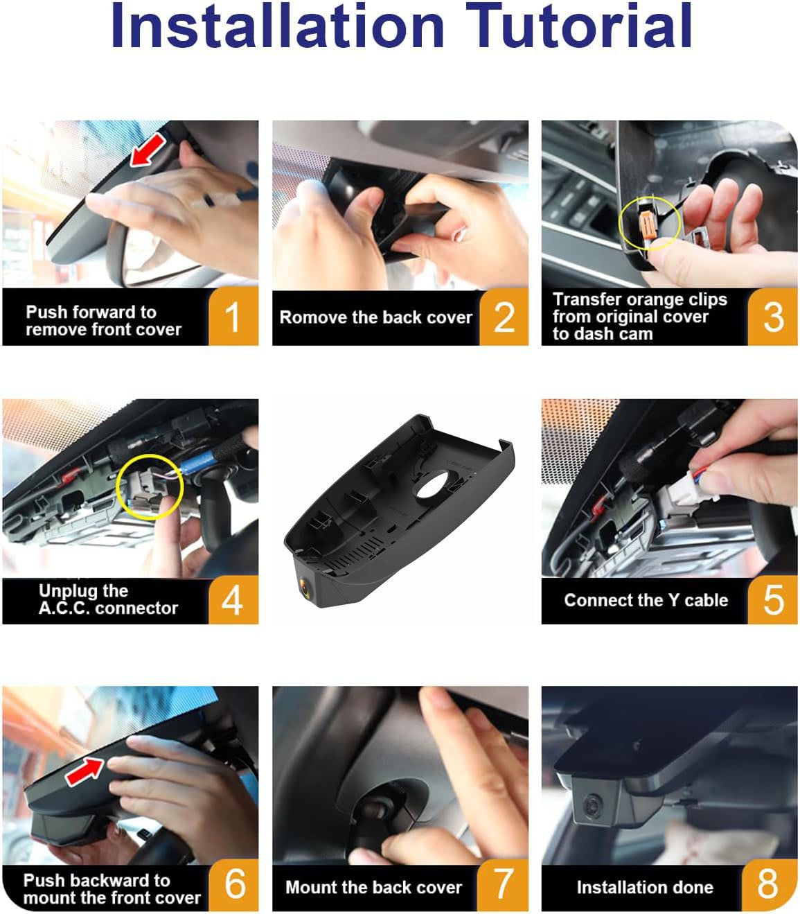 OEM Factory Look Dash Cam for Toyota Corolla (2020-2022) - Front 4K + Rear 1080P