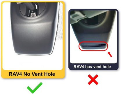Integrated OEM Look Dash Cam Compatible with Toyota RAV4 2019-2021 (No Vents) - Front 4K + Rear 1080P
